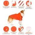 thumbnail image 4 of Dog Raincoat, Waterproof Hooded Dog Rain Jacket, Adjustable Dog Raincoat with Hood Leash Hole, Lightweight Pet Raincoat with Reflective Strip, Dog Raincoats for Small Medium Large Dogs (XL, Orange), 4 of 7
