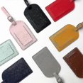 thumbnail image 1 of Leather Luggage Tags Suitcase Id Card Name Label Baggage Address Travel Holiday 3pcs, 1 of 4