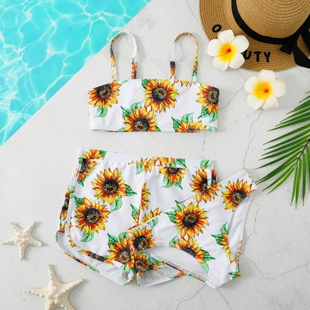 

Cathalem Swimsuit Two Piece Girls 11 Ruffles Swimwear Outfits Hollow Bikini Summer Kids Swimsuit Bath Suits Girls 10 12 Swimwear Yellow 8 Years
