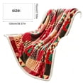 thumbnail image 6 of AMARHH Reversible Christmas Plush Throw Blanket, Soft Sherpa Fleece Holiday Print Fleece Blanket, Cozy Couch Bedroom Winter Holiday Decor, 6 of 6