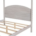 EUROCO Wood Full Size Canopy Bed, Solid Wood Platform Bed with
