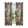 thumbnail image 7 of Yayeee Window Curtains Light Filtering 63"x52" Grommet Panel Pair Home Living Room Decor, Orange Mushroom, 7 of 7