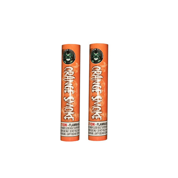 King of Sparklers Orange Smoke Bomb Halloween Party Gender Reveal Supplies Colorful Effect Confetti Smoker (Orange 2PC)