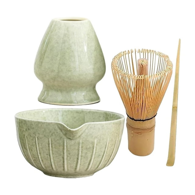 Matcha Whisk Set 5Pcs Matcha Set Includes Matcha Bowl with Spout Chasen Whisk with Ceramic Holder Matcha Matcha Kit for for Matcha Lovers