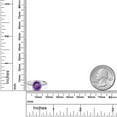 thumbnail image 6 of Gem Stone King 10K White Gold Purple Amethyst and Lab Grown Diamond Engagement Ring for Women | 2.30 Cttw | Round 9MM | Gemstone February Birthstone | Available in Size 5,6,7,8,9, 6 of 6