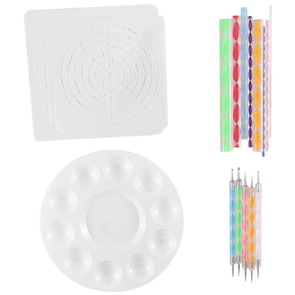 New Arrivals Mandala Dotting Stencil Tools Rock Painting Kit Ball Stylus Include Stencil, Paint Tray (17 Pack)