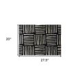 thumbnail image 5 of HomeRoots  2 x 3 ft. Abstract Machine Tufted Rectangle Area Rug, Black & Off White, 5 of 5