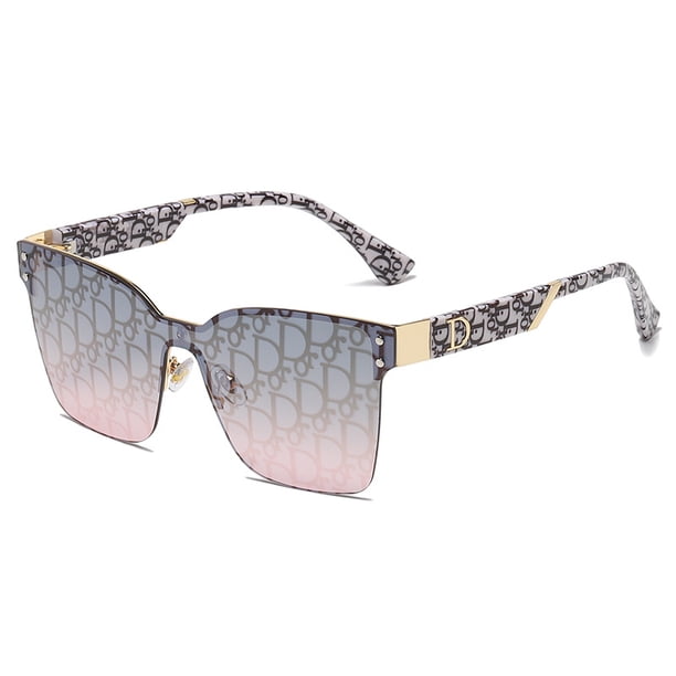 Gafas de sol de una pieza con protección UV para exteriores, para hombres y mujeres, con estampados de moda europea y americana