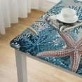 thumbnail image 4 of HAOXIT Nautical Coastal Rectangle Tablecloth Beach Ocean Print Table Cloth Waterproof Stain Resistant Wrinkle-Free Table Cover for Kitchen Dining Room Indoor and Outdoor Picnic Party 36*36, 4 of 7