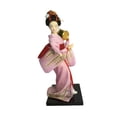 thumbnail image 3 of Muñeca de geisha japonesa con kimono Figura de geisha Escultura artesanal de 23 cm (9 pulgadas) Estatua de niña Estilo B, 3 of 9