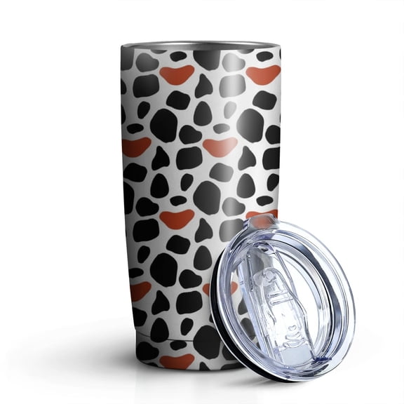 Leopard Print 20oz Coffee Tavel Tumblers, Stainless Steel Mobile Tumbler, Vacuum Insulated Coffee Mug with Lid, Spill-Proof Travel Cup for Hot & Cold Drinks
