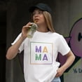 thumbnail image 3 of Bella Canvas Colorful Mama Letter Shirt Women Moms Birthday Gift Cotton Tee, 3 of 5
