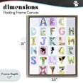 thumbnail image 4 of Stupell Industries Contemporary Animal Alphabet in Light Grey Brown Floating Frame Canvas Art, 25 x 31, by Carla Daly, 4 of 8