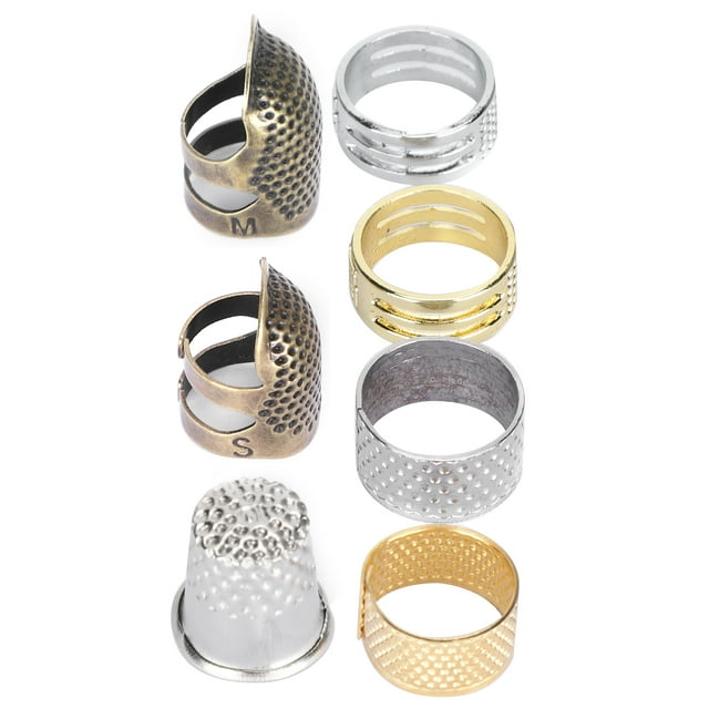 Sewing Thimbles For Fingers, Fingertip Protector Sewing Thimble Ring, 7Pcs Sewing Supplies For Hand Sewing,Needlework Embroidery,DIY Handwork