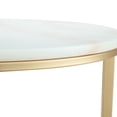thumbnail image 5 of Ranell Gold Coffee Table - Natural Marble Top, Iron Metal Frame, Stackable Nesting Set of 2, 5 of 9