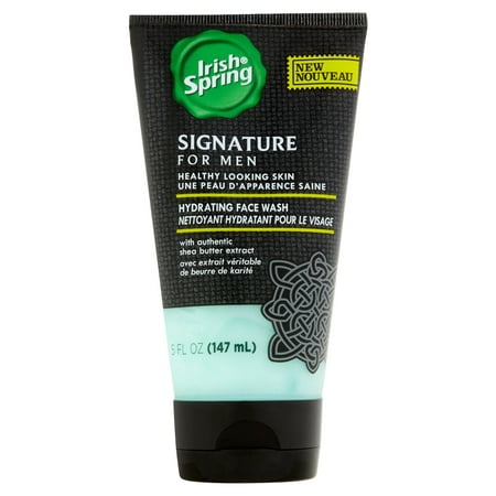 Irish Spring Signature Hydrating Face Wash for Men - 5 fl (Best Male Body Wash For Dry Skin)