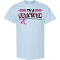 thumbnail image 3 of Inktastic I'm a Survivor Breast Cancer Awareness with Ribbon T-Shirt, 3 of 5