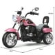 thumbnail image 3 of Moto Montable Costway en estilo chopper Alimentada a batería Rosa con música marcha adelante y atrás, 3 of 7