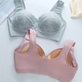 thumbnail image 6 of Dwellite Bras for Women Senior Front Closure Plus Size Comfy Breathable Full Support Everyday Bra with Snaps 2026 Pink 40, 6 of 7