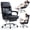 Black, variant on EMIAH Office Chair with Foot Rest, Ergonomic Executive Office Chair with Arms, Reclining High Back PU Leather Comfy Swivel Computer Desk Chairs with Wheels and Lumbar Support for Home Office, Black