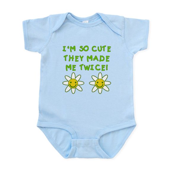 CafePress - So Cute Made Twice TWINS Infant Bodysuit - Baby Light Bodysuit, Size Newborn - 24 Months