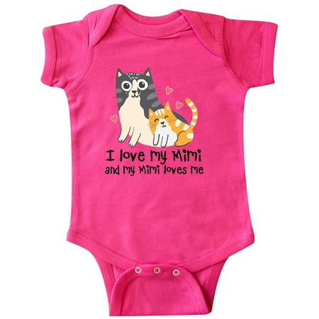 

Inktastic I Love My Mimi Loves Me Cat Gift Baby Boy or Baby Girl Bodysuit