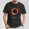 thumbnail image 2 of Solar Eclipse 04.08.24 Full Totality Event Tee – Unisex Adult Cotton T-Shirt for 2024 Souvenir and Commemorative Wear, Size S, Color Black, 2 of 4