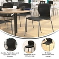 thumbnail image 4 of Flash Furniture HERCULES Series Plastic Stack Chair with Lumbar Support Black 5 Pack (5RUTNC618BK), 4 of 9