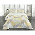 thumbnail image 3 of Ambesonne Fruits Quilted Bedspread Set 3 Pcs, Exotic Pineapple Tropics, King Size, Marigold Dimgray, 3 of 5