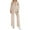 Khaki, variant on Enjoytime Winter Sets Women 2 Piece Outfits Printed Round Neck Long Sleeve Pullover Tops Loose Pants Loungewear Business Work Casual Plus Size Clothing Black XL