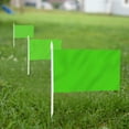 thumbnail image 3 of Anley Green Mini Flag 12 Pack - Hand Held Small Miniature Solid Green Blank Flags on Stick - Fade Resistant & Vivid Colors - 5x8 Inch with Solid Pole & Spear Top, 3 of 7