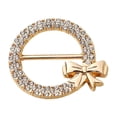 thumbnail image 3 of Rongfmy 4xRibbon Slider DIY Bridal Chic Craft Rhinestone Buckle for Belt Hairbow Girls Aureate Round, 3 of 9