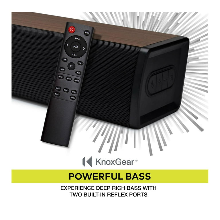 Knox Gear 60-Watt Compact Wireless 2.0ch Soundbar with