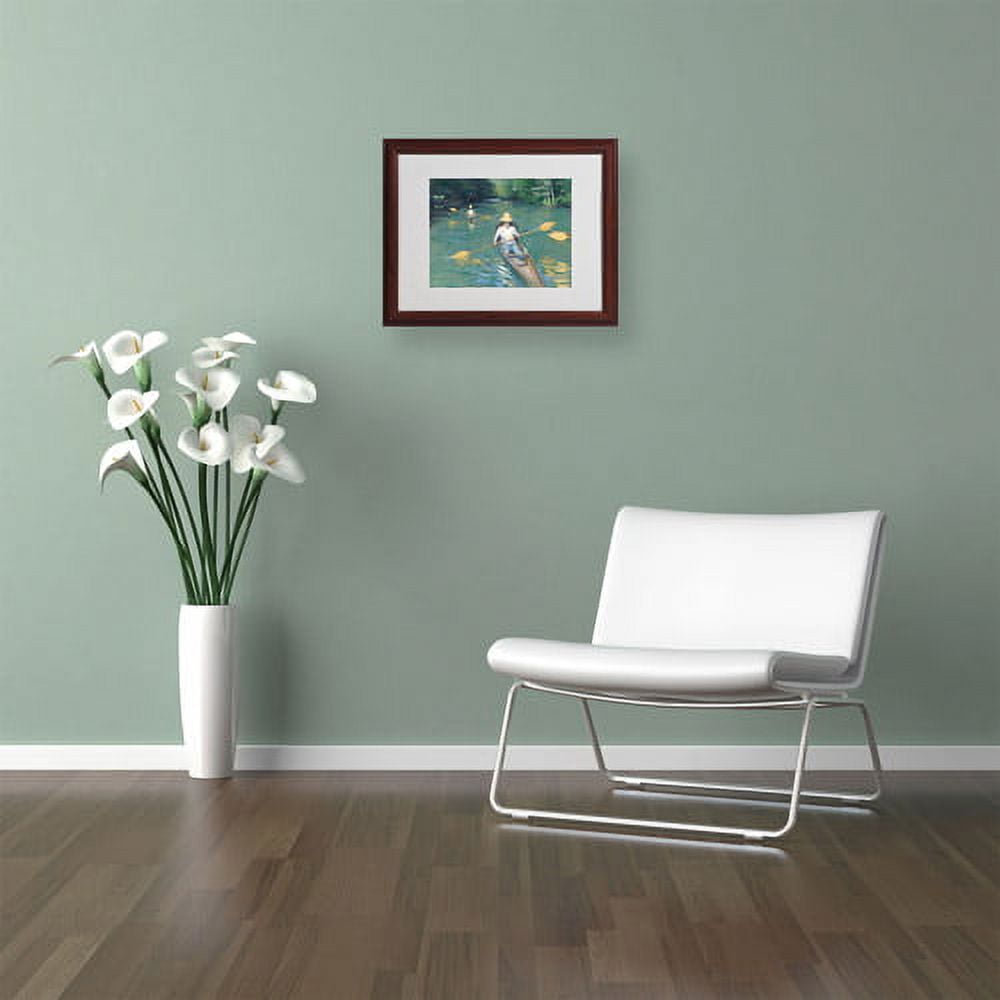 Trademark Fine Art "Skiffs 1877" Canvas Art by Gustave Caillebotte, Wood Frame