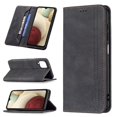 thumbnail image 1 of For Samsung Galaxy A12 Magnetic RFID Blocking Anti-Theft Leather Case with Holder & Card Slots & Wallet(Black), 1 of 3
