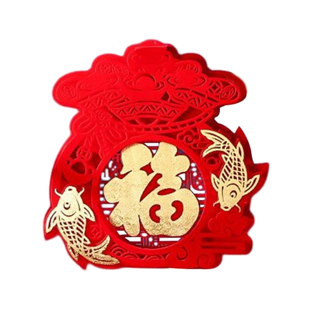 Decoración tradicional china para el Festival de Primavera, hecha a mano para Año Nuevo. Fu