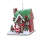 thumbnail image 5 of Adorno navideño de casa de madera para colgar, decoración de edificios, escena, juguete en miniatura para niños ladrillos rojos, 5 of 9