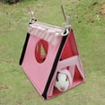 thumbnail image 5 of FITYLE Guinea Pig Hideaway Small Animal Hideout Tubes, Cage Accessories ,Nest Hamster Play Tunnels for Mice Bunny Hedgehogs Sleeping Pink, 5 of 7
