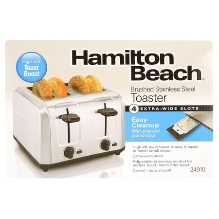 Hamilton Beach - 4-Slice Stainless Steel Extra Wide-Slot Toaster - Stainless Steel