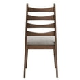 thumbnail image 2 of Set of 4 Linen & Walnut Side Chair, Wooden Dining Room Chairs, High Back Kitchen Side Chair, Farmhouse Dining Chairs for Kitchen, Dining Room (Gray), 2 of 6