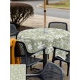 thumbnail image 4 of Outdoor Tablecloth with Umbrella Hole and Zipper, Green Christmas Square Table Cloth 54x54 Inch Waterproof Tablecloth, Snowflakes Xmas Winter New Year Picnic Table Cover for Patio Camping, 4 of 7