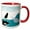 Red/White, variant on 3drose, Arctic Animals - Narwhal Penguin and Orca, 11oz Mug