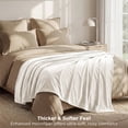 thumbnail image 2 of U by Bedsure Fleece Blankets Throw Size Cream, 300GSM Lightweight Plush Fuzzy Cozy Soft , 50x60 inches, 2 of 10