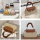 thumbnail image 3 of LHSHID Women Straw Crossbody Bag Leather Top Handle Straw Handbag Summer Straw Beach Bag Weave Shoulder Bag Rattan Clutch Purse, 3 of 7