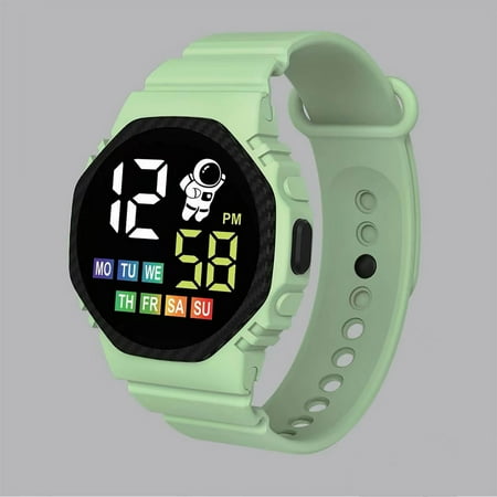 Kid s Joy! HIMIWAY Sweatshirt Dress Fashionable Electronic Watches for Kids Educational and Fun Electronic Watch for Kids LED Electronic Waterproof Watch