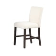 thumbnail image 2 of Benjara Ghy 25" Dining Side Chair Set of 2- White Textured Upholstery- Brown, 2 of 6