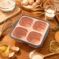 thumbnail image 4 of Silicone Muffin Pan, 4 Cup Non Stick Cupcake Baking Mold Food Grade Muffin Tin with Easy Grip Handles Fast Release Bakeware for Brownies Egg Bites Mini Cakes Dessert Treats(Pink), 4 of 6