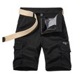 thumbnail image 2 of Viikei Mens Shorts Clearance Plus Size Shorts for Men Casual Solid Zipper Button Pockets Cropped Cargo Shorts, 2 of 3