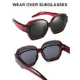 thumbnail image 4 of TINHAO Polarized Fit Over Sunglasses Wear Over Glasses For Women Men Fishing Driving with Oversized Frame Red, 4 of 6