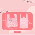thumbnail image 4 of Inteprter 50 Uds. De bolsas de plástico transparente con diseño de Sakura, bolsa de transporte colorida, bolsillo de almacenamiento seguro portátil Decoración del hogar 1 Medio26*43 14cm Inteprter HA075275-03, 4 of 6